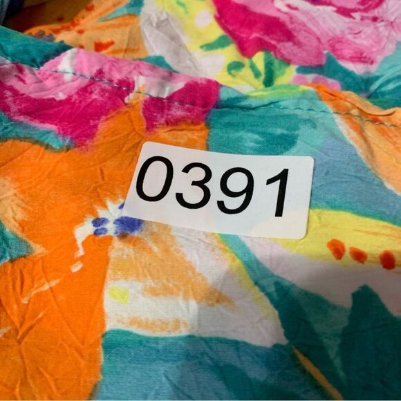 Jams World Tiger Lily Hawaiian Floral True Wrap Skirt Sz Small Adjustable Rayon - Picture 10 of 10